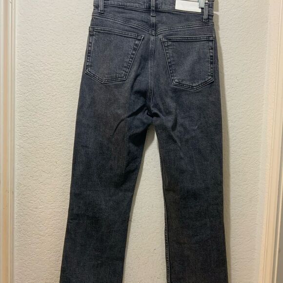 Re Done- Dark Wash Denim 90s High Rise Loose Straight Leg Jeans size 27 - Picture 4 of 6